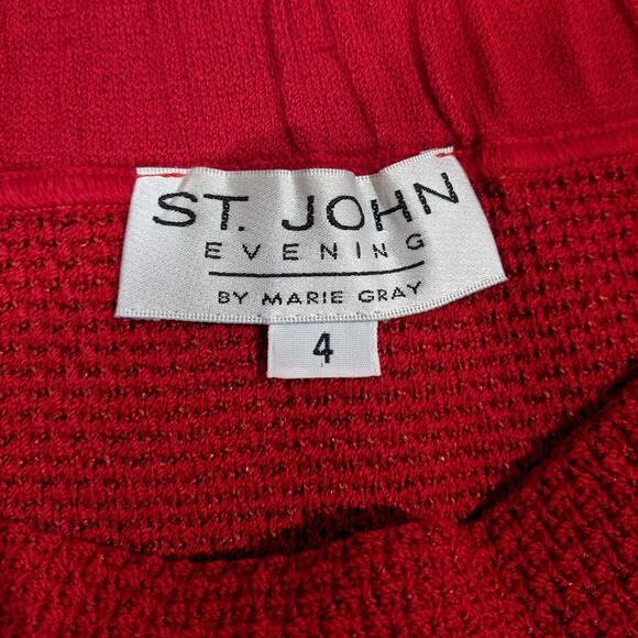 St John Evening Textured Knit Pencil Skirt Sz4 - Picture 5 of 6